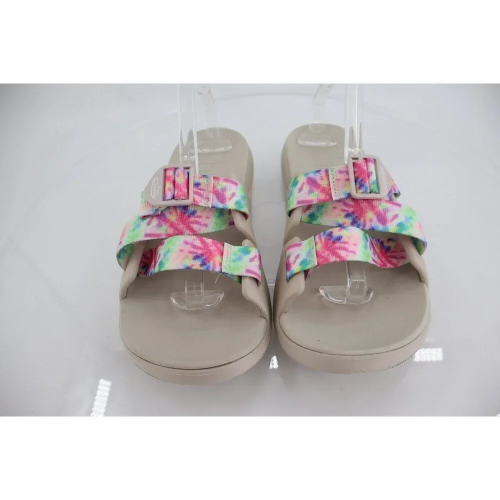 Chaco Women's Chillos Slide Sandal Light Tie Dye Size 12 Flat Slip on Shoes